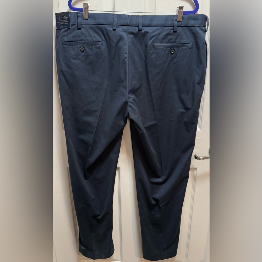 Brooks Brothers Men's Navy Dress Pants - Lightweight Regular Cut - Picture 7 of 13